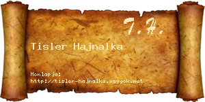 Tisler Hajnalka névjegykártya