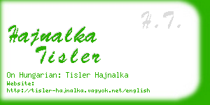 hajnalka tisler business card